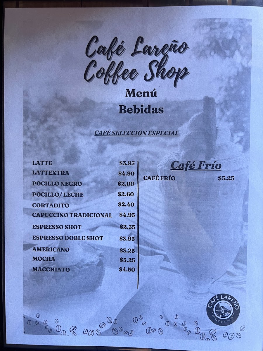 Menu Café Lareño Torrefacción / Coffee Shop-1