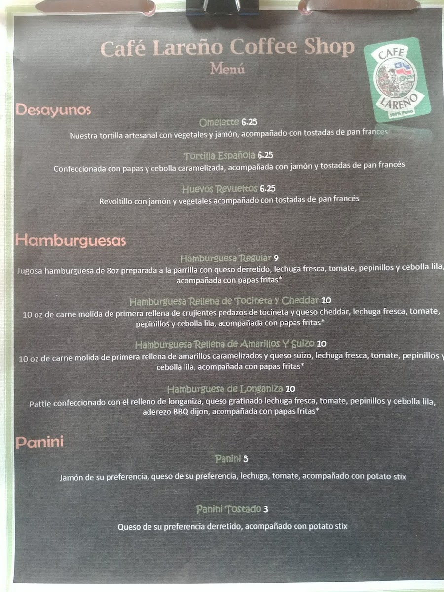 Menu Café Lareño Torrefacción / Coffee Shop-7